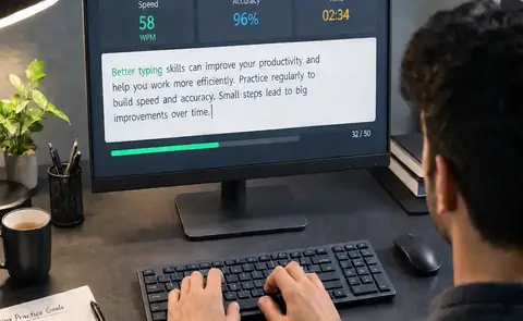 Touch Typing Finger Placement